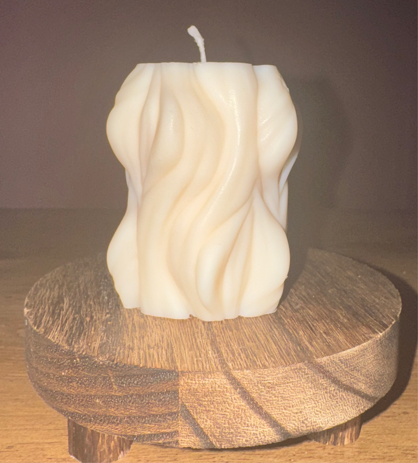 Waves Pillar Candle