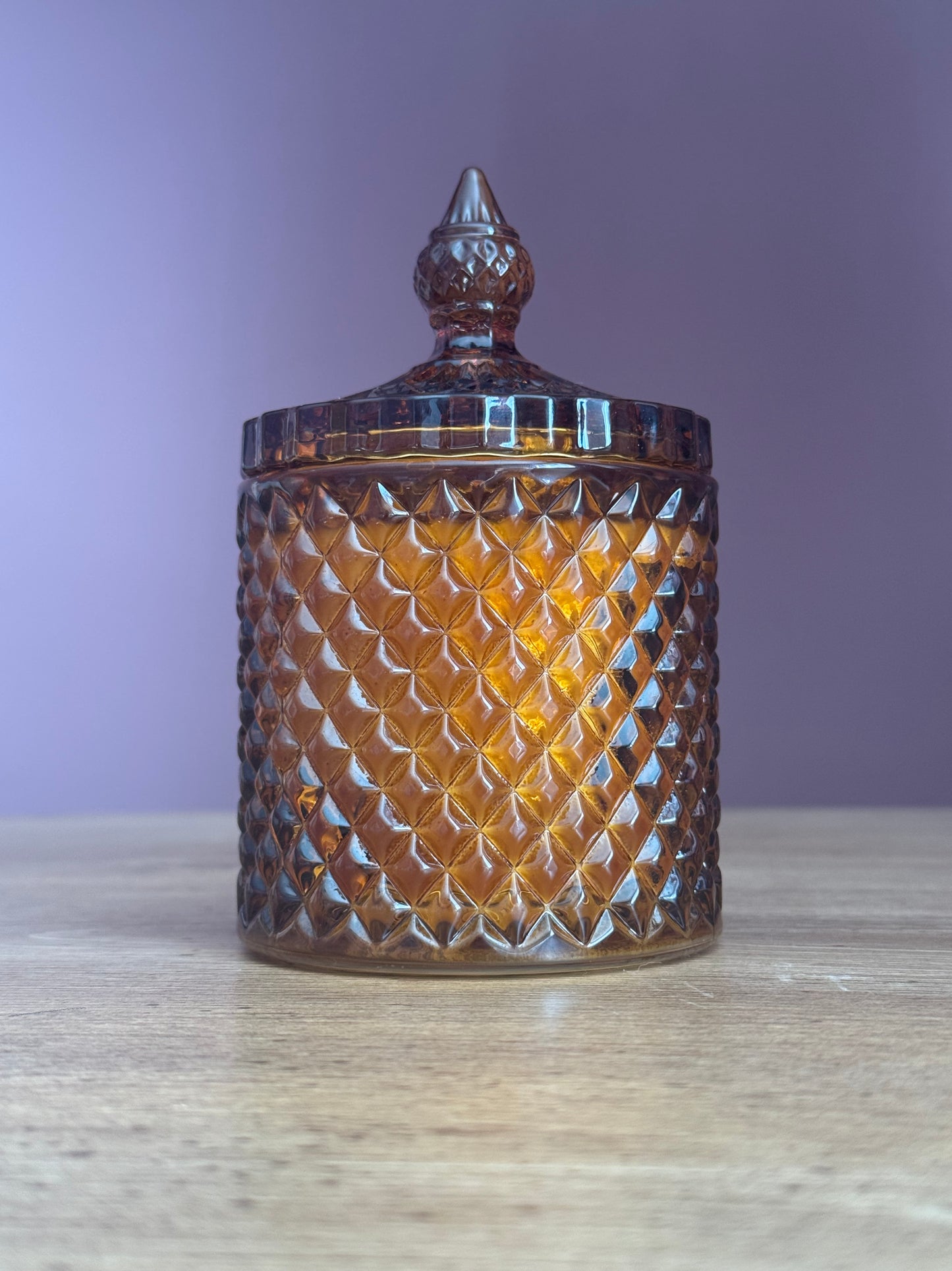 Geo Candle~ Amber