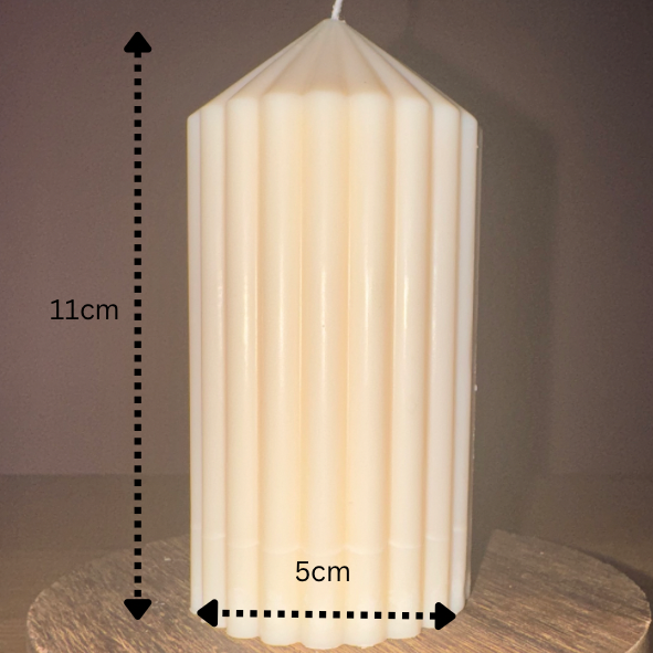Ribbed Pillar Candles