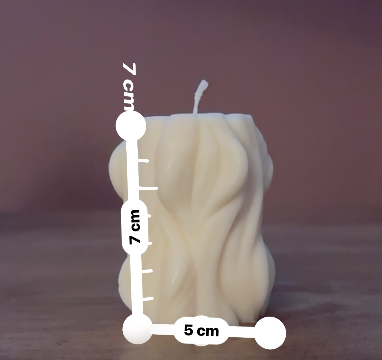 Waves Pillar Candle