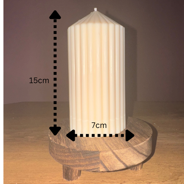 Ribbed Pillar Candles