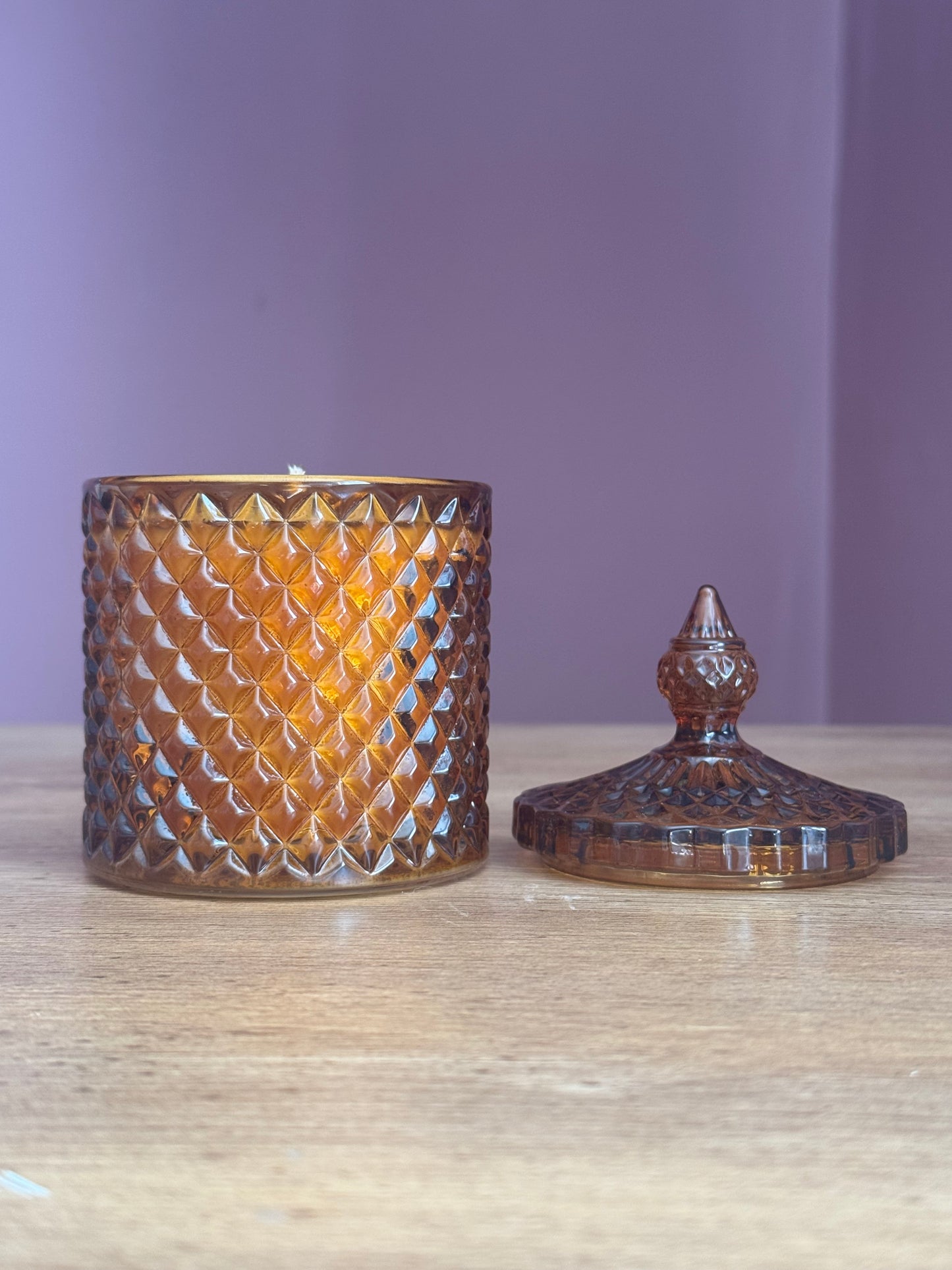 Geo Candle~ Amber