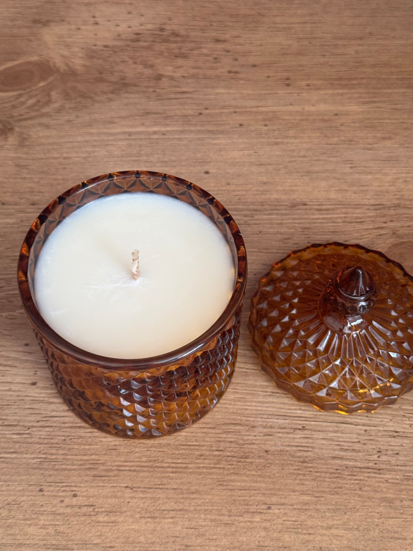Geo Candle~ Amber