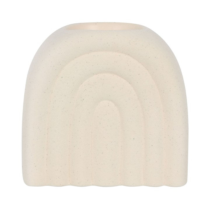 *Cream Speckle Minimalist Arch Ceramic Oil Burner (4/12)